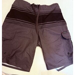 Airwalk Men's Cargo Boardshorts with Drawstring Waist Size Medium